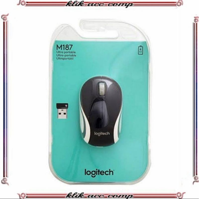 Logitech Mouse Wireless M187 ORIGINAL / M187 ULTRA PORTABLE WIRELESS