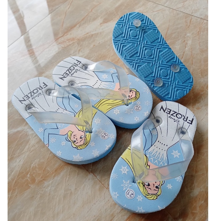 Sandal jepit anak motif frozen terbaru