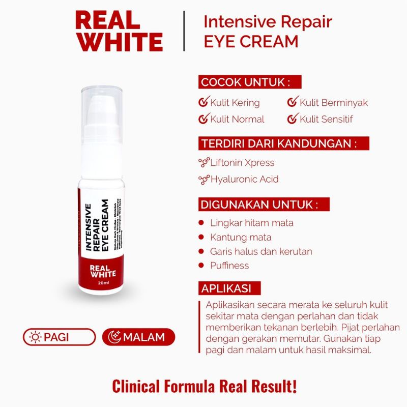 Real White 100% Original Niacinamide Brightening Face serum, Alpha Arbutin Serum Aha bha peeling toner dan serum, night cream collagen vit c day cream intensive repair eye cream toner face wash body realwhite retinol ceramide drying mini underarm