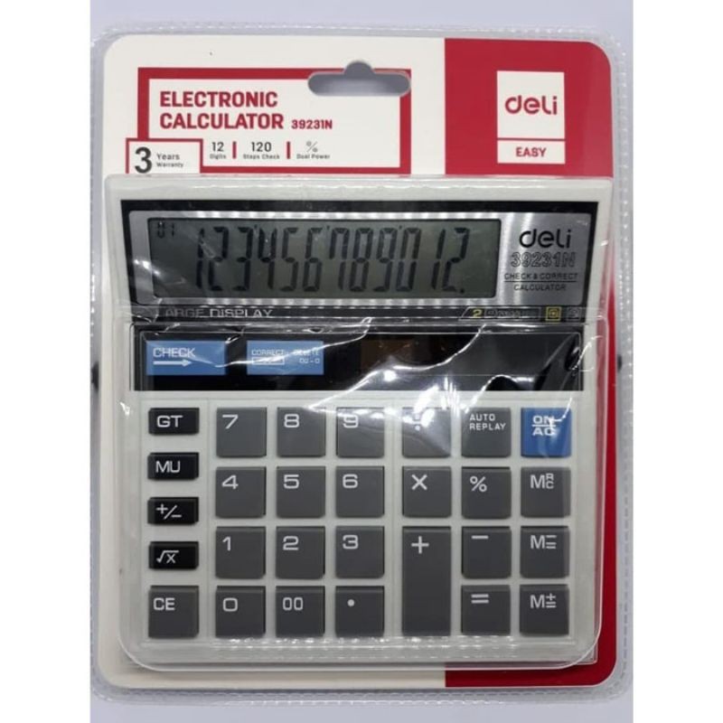 Deli 39231 Calculator Check &amp; Correct Desktop Kalkulator Meja Office