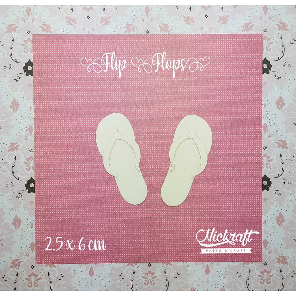 

FLIP FLOPS - Bahan Scrapbook Sandal Sepatu Santai Pantai Beach