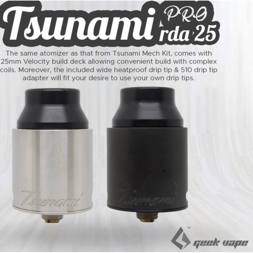 Tsunami Pro Rda 25mm Authentic By Geekvape Shopee Indonesia