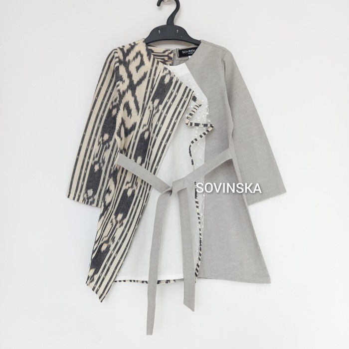 Dres Anak - anak Tenun WTP 22 Abu-abu - Abu-abu, No 52