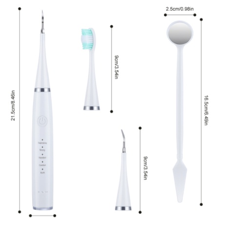 Ultrasonic Tooth Cleaner Whitening Dental Scaler / Sikat Gigi Elektrik 7 In 1