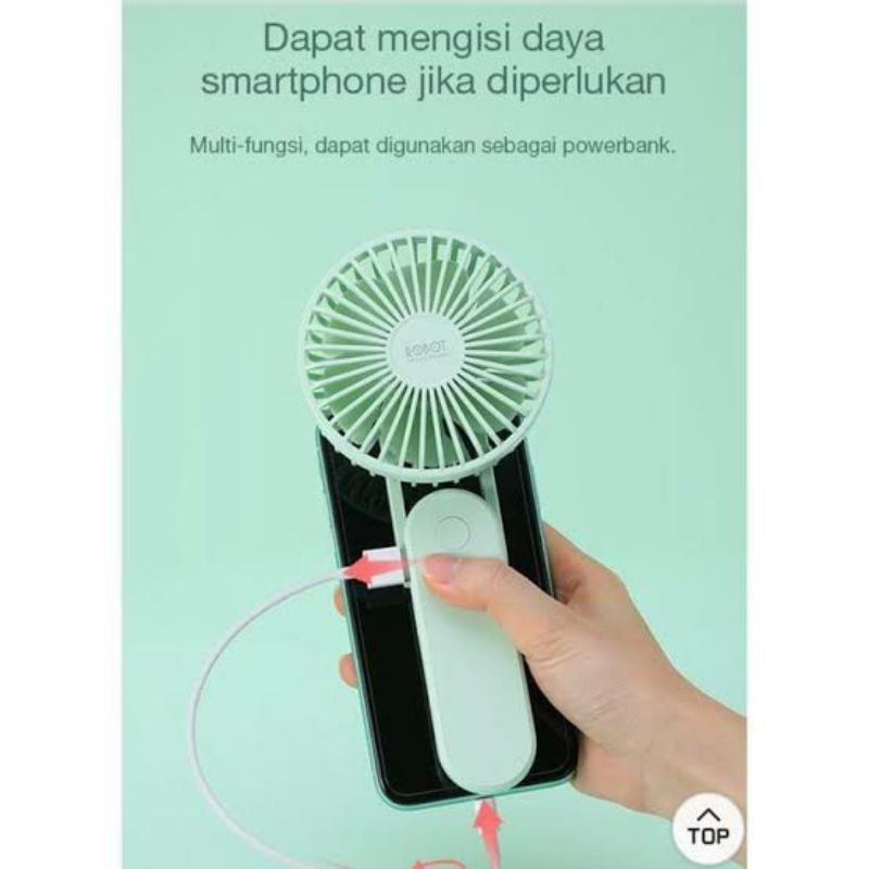 Kipas Mini Robot Power Bank RT-BF11 2.000 mAh