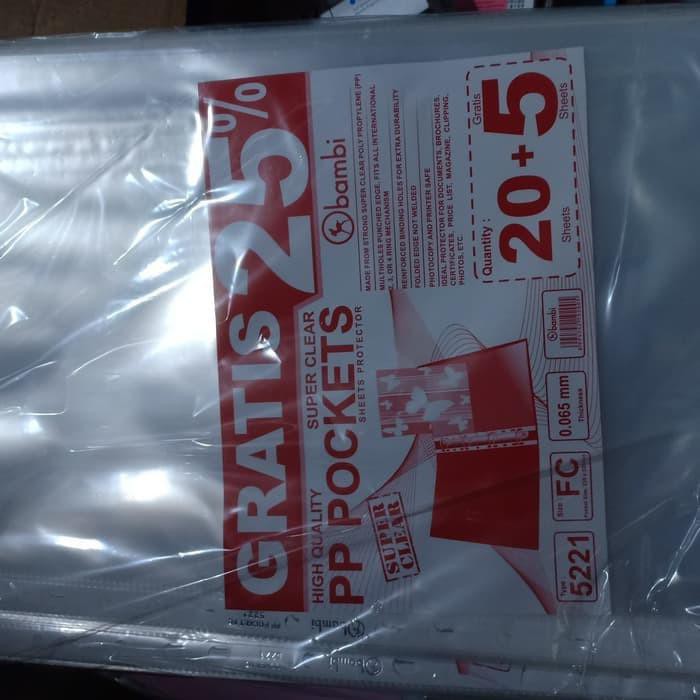 

Doc | Clear Shett Pocket Bambi A4/F4 (Pack) 1Dus Free 1Gross