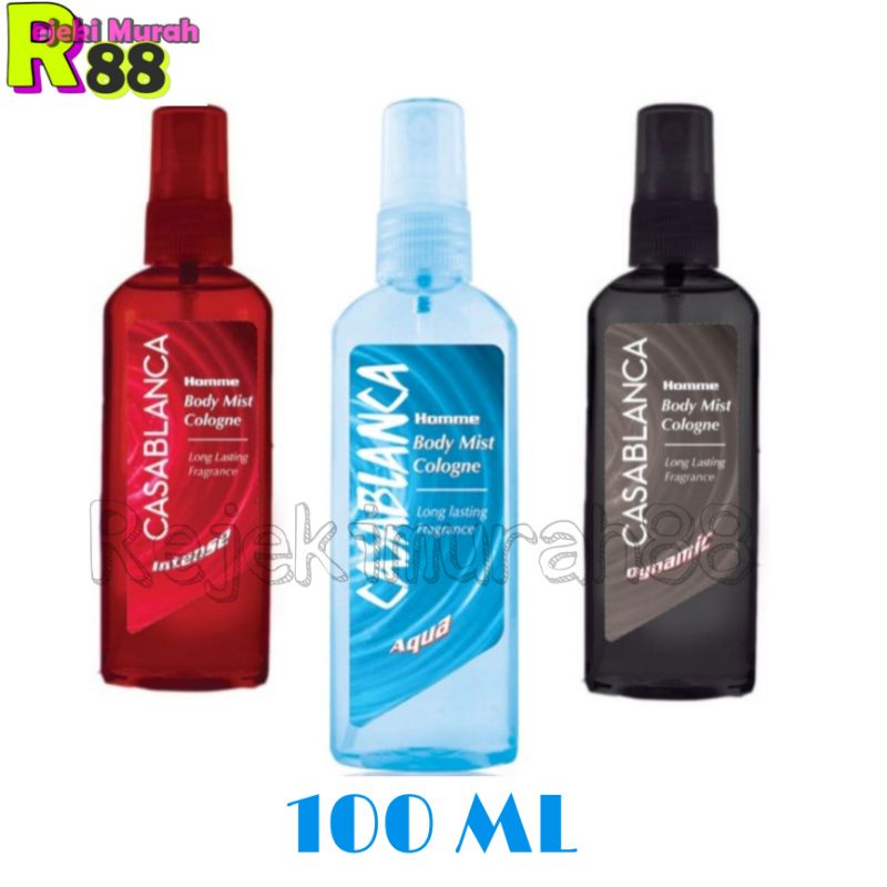 Casablanca Body Mist Aqua 100ml/Casablanca Body Mist Cologne Parfum 100 Ml