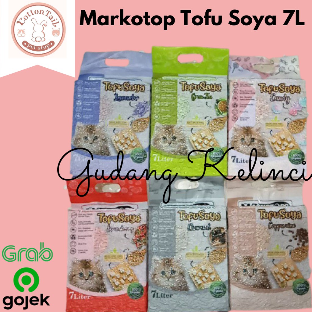 Pasir Kucing Markotop Tofu Soya / pasir kedelai markotop 7L