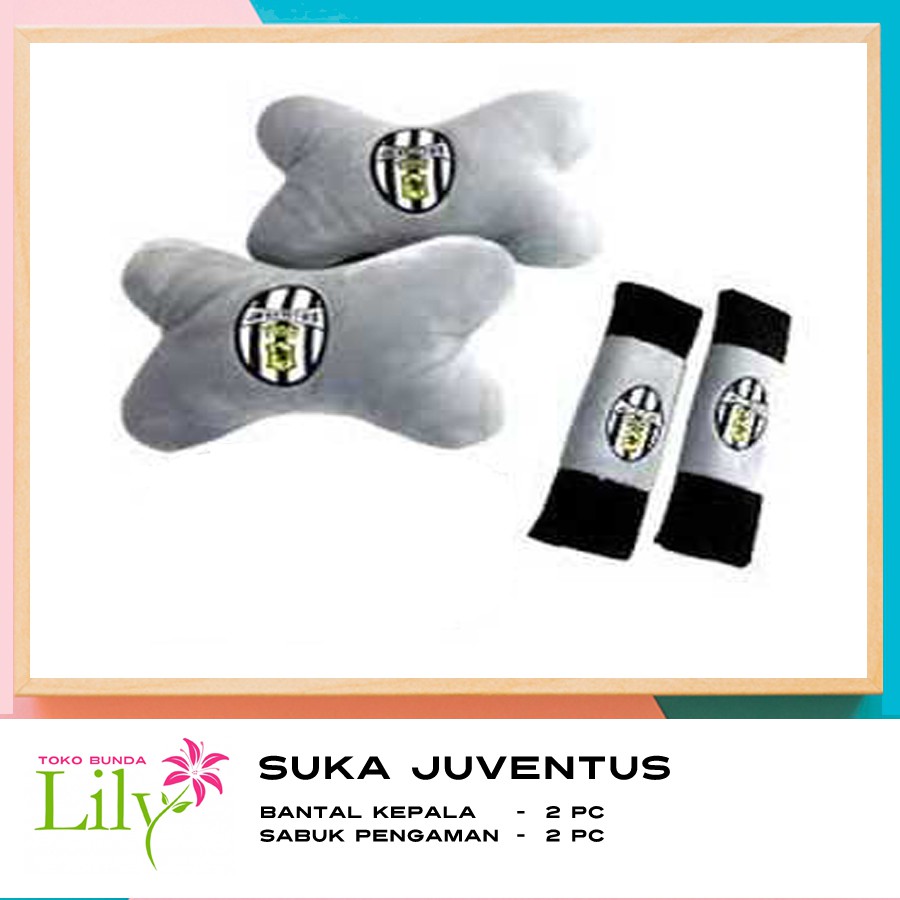 Suka Juventus Aksesoris Bantal Mobil Juventus 2 in 1