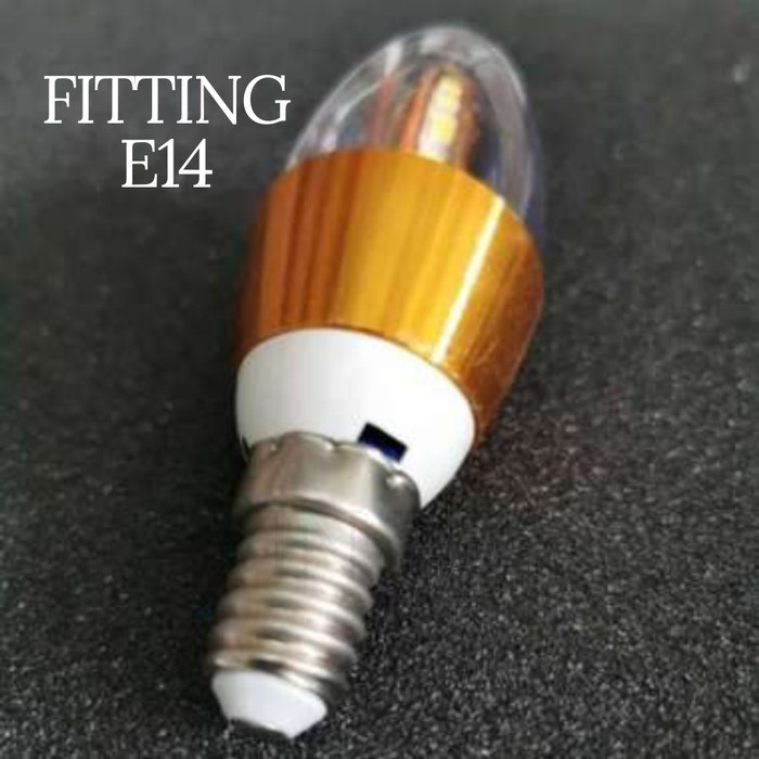 LAMPU LED CANDLE 5 WATT E14 BOHLAM CANDLE BULD LAMPU FILAMENT KUNING