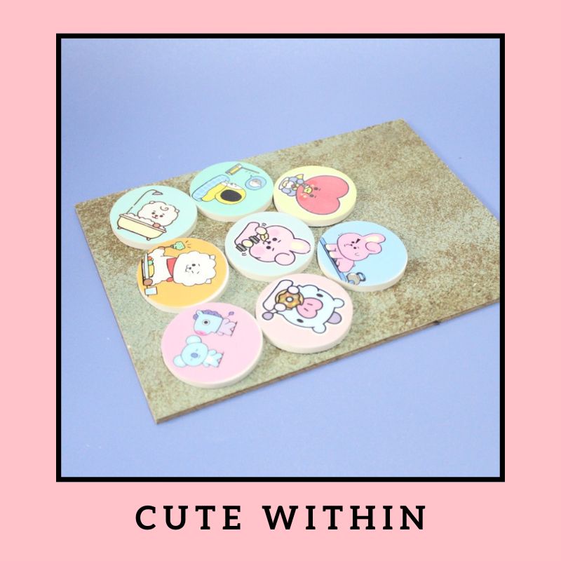 

Penghapus karet bentuk bulat - MOTIF B T RANDOM - hapusan lucu unik alat tulis kerja kantor sekolah anak hadiah sovenir warna warni wangi bersih