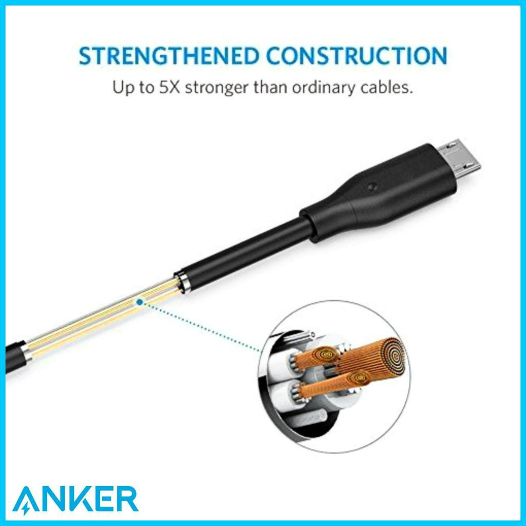 Kabel Data Micro Usb ANKER Powerline 3FT 0.9CM High Speed Cable Data Micro Android