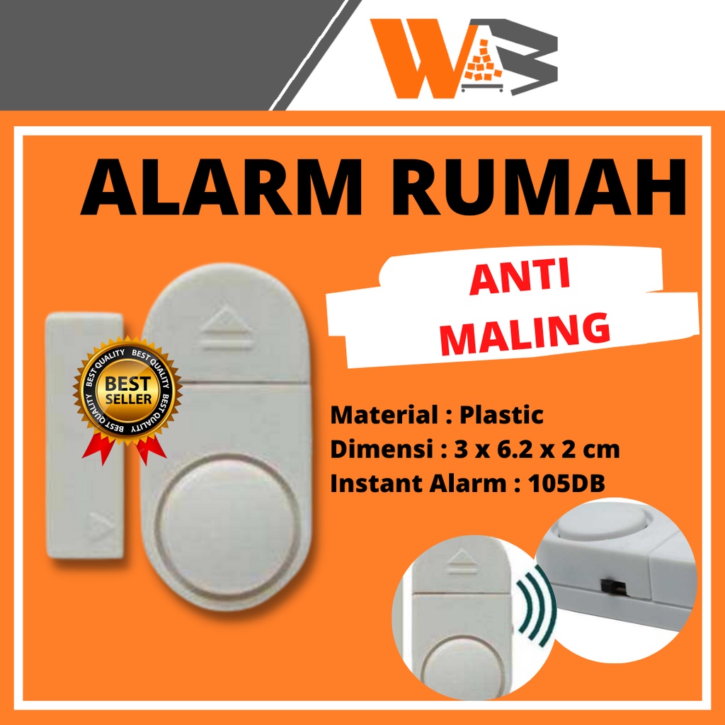 COD Alarm Pintu Rumah Anti Maling Sensor Pencuri Tempel Door Window Pintu Lemari Laci Jendela Rumah Toko Suara