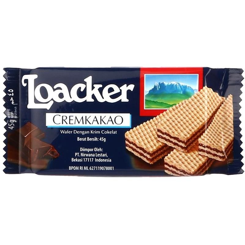 

Loacker Cream Kakao Wafer Cokelat 45g