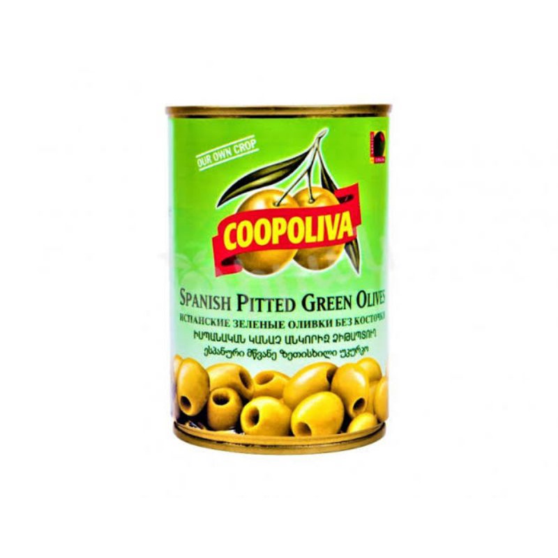 

Olive Coopoliva green pitted 385g