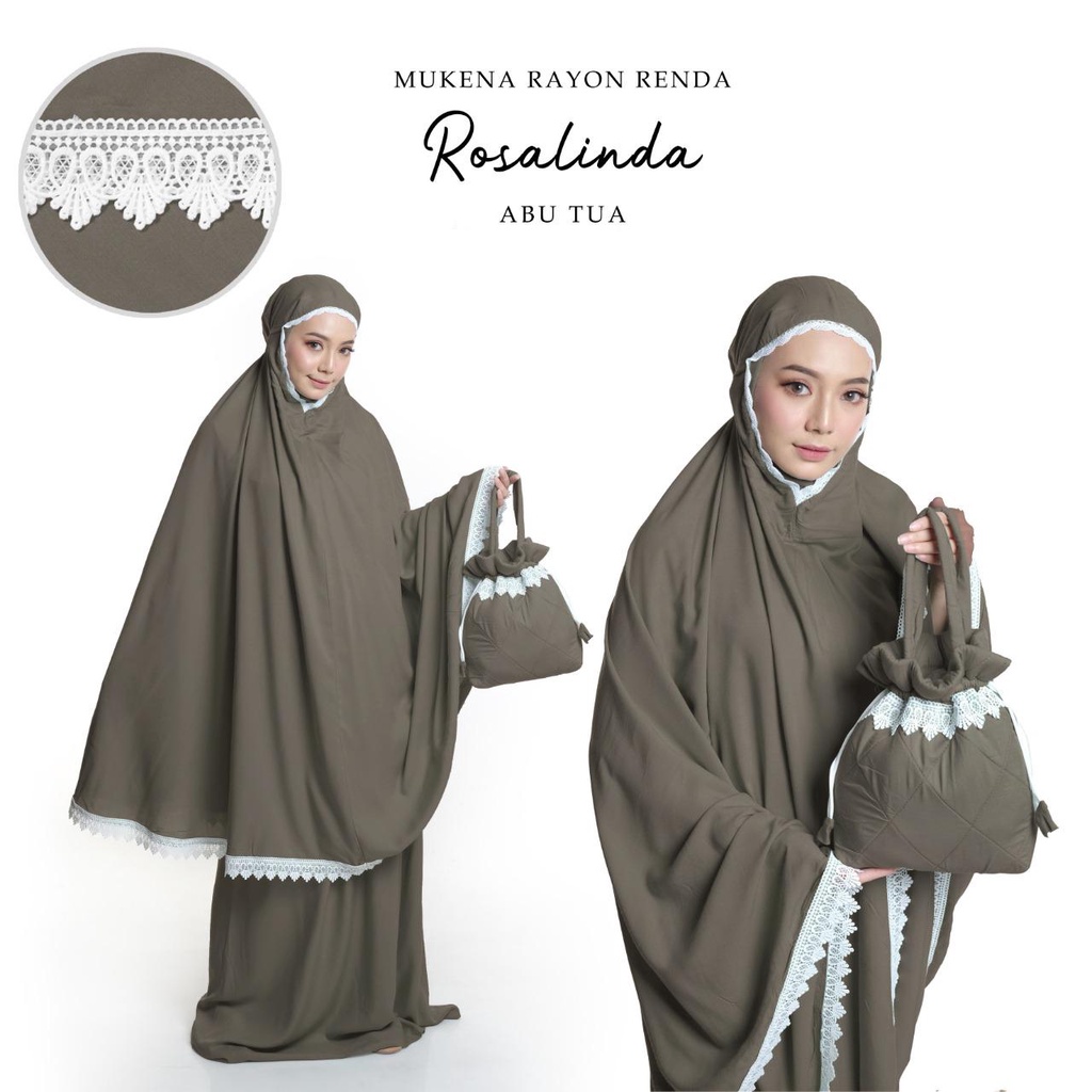 PUSAT GROSIR MUKENA TASIK - MUKENA DEWASA RAYON RENDA ROSALINDA