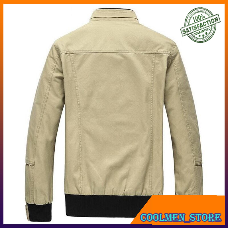 Jaket Parka Pria Original Import Jacket Men Stand Collar Military Jackets Mens Casual Outerwear