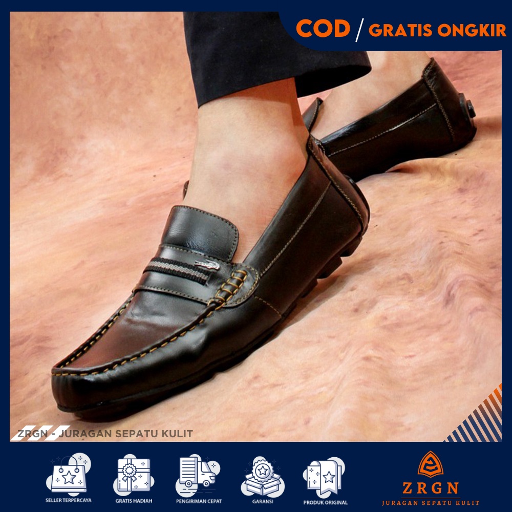 ZRGN x ALTOF - Sepatu Pantofel Pria Kulit Acara Resmi Formal Dinas Pesta Gereja Casual Kantor Nikah 