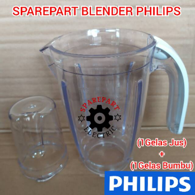 GELAS BUMBU + GELAS JUS UNTUK BLENDER PHILIPS BAHAN MIKA