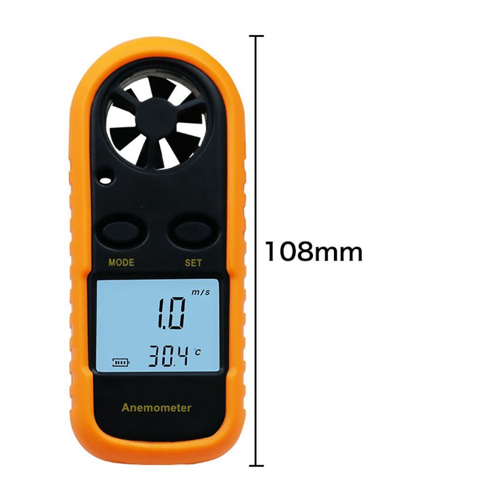 Solighter Digital Anemometer High Precision Hand-Held Temperature Tester Anemometro LCD Backlight Display Pengukur Kecepatan Angin