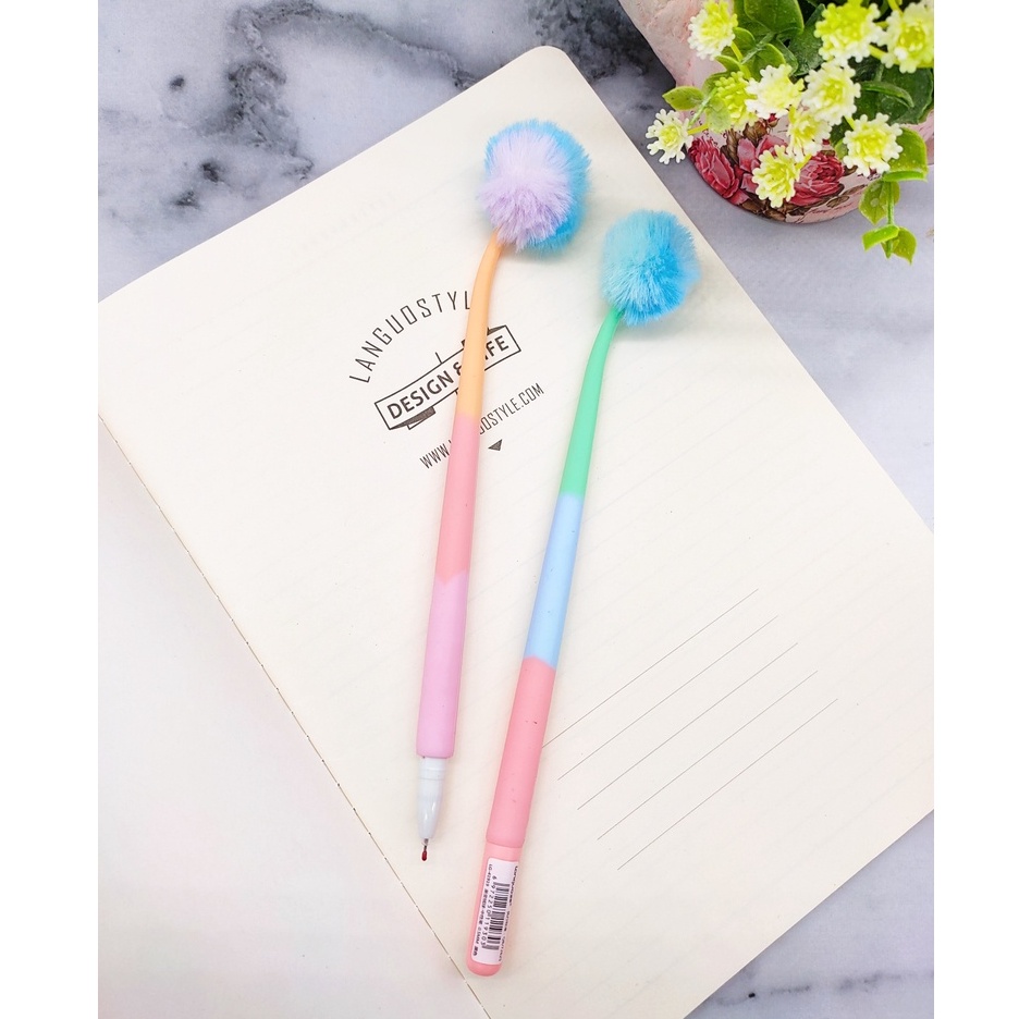 

Gel Pen Pom Pom Pastel Rainbow / Pulpen Gel Pom Pom Rainbow LG-41919- SHAGB