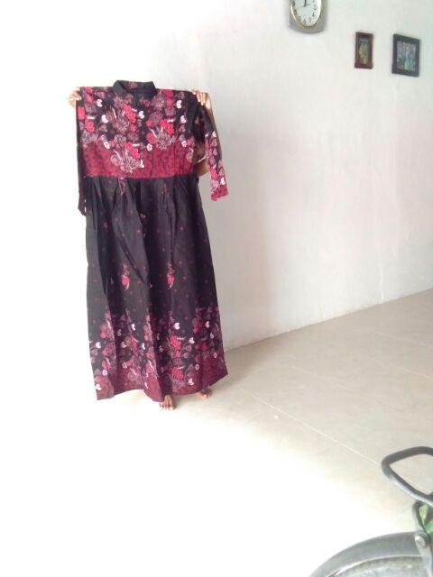 Batik Couple Keluarga Sania Ruffle Ori Ndoro Jowi Dnt Motif Sakura Merah Termurah