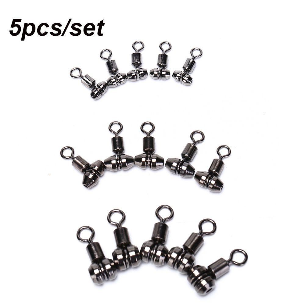 TOP 5pcs/lot Memancing Rolling Putar Konektor Portabel Stainless Steel Kualitas Tinggi Solid Rings