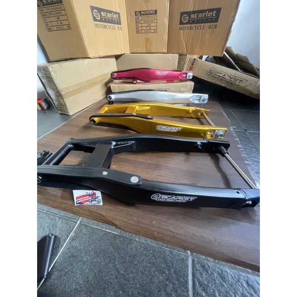 sasis swing arm klx 150 d tracker 150 scarlet long model ktm 66cm