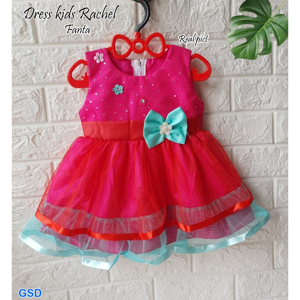 Dress kids Rachel/casual dress anak perempuan/fashion pakaian anak perempuan murah lucu/dress pesta