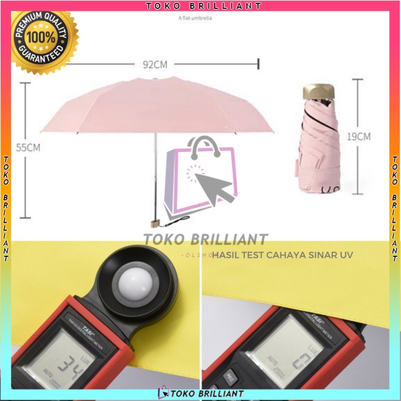 【SEMUA OTOMATIS】 [𝐓𝐄𝐑𝐁𝐀𝐑𝐔] Payung Folding Travel Umbrella Lipat Anti Sinar UV Premium Bagus Bahan Tebal Warna Warni Estetik