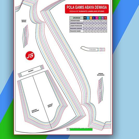 PREMIUM Pola Jiplak Gamis Abaya Dewasa Terusan 8 in 1 PREMIUM Pola Jiplak Gamis Abaya Dewasa Terusan 8 in 1