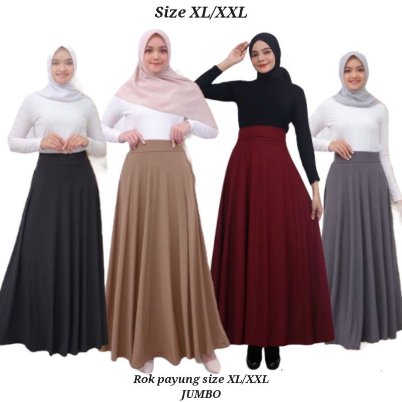 ROK WANITA - ROK PAYUNG/ROK LEBAR WANITA SIZE XL/XXL JUMBO