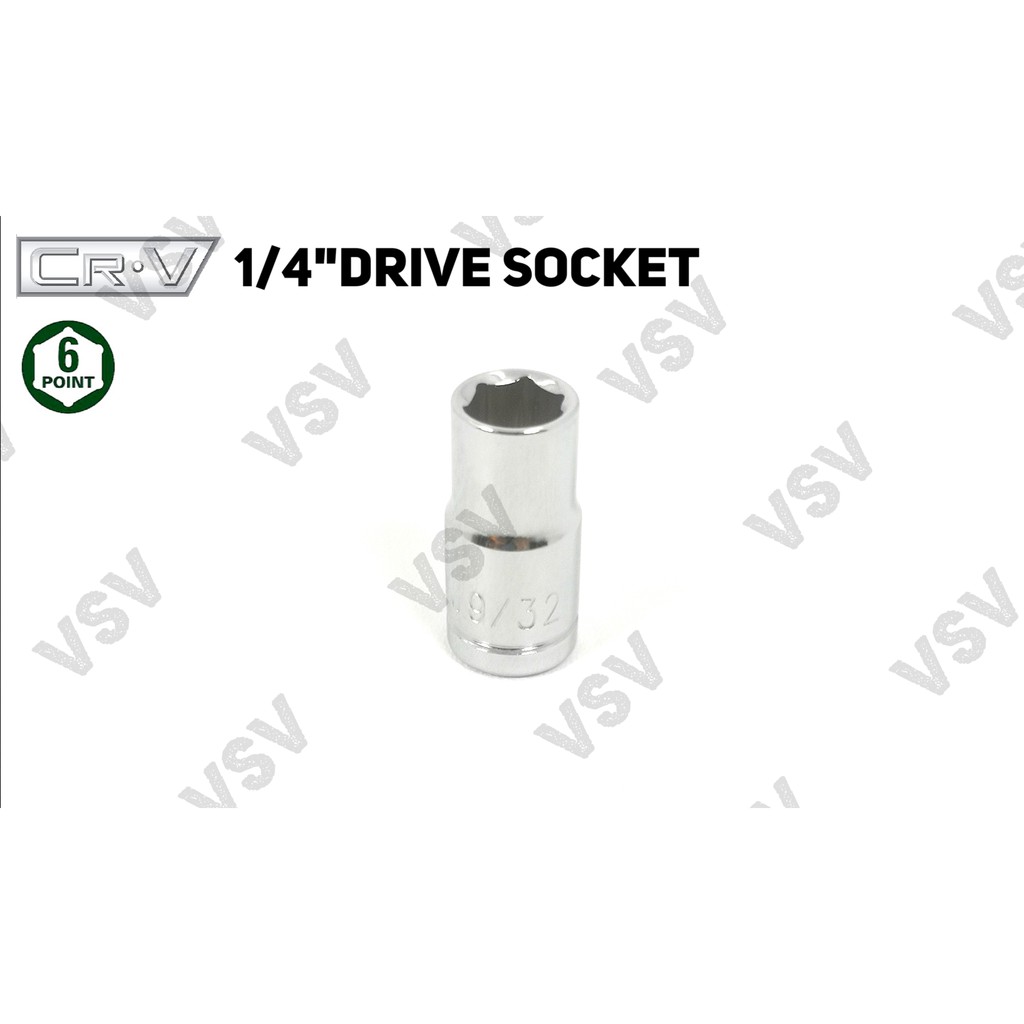 Gestar Socket 1/4&quot;Dr 6PT 7/16&quot;, 1/2&quot;, 9/16&quot; Kunci Shock Anak Sok sock 1/4 inch