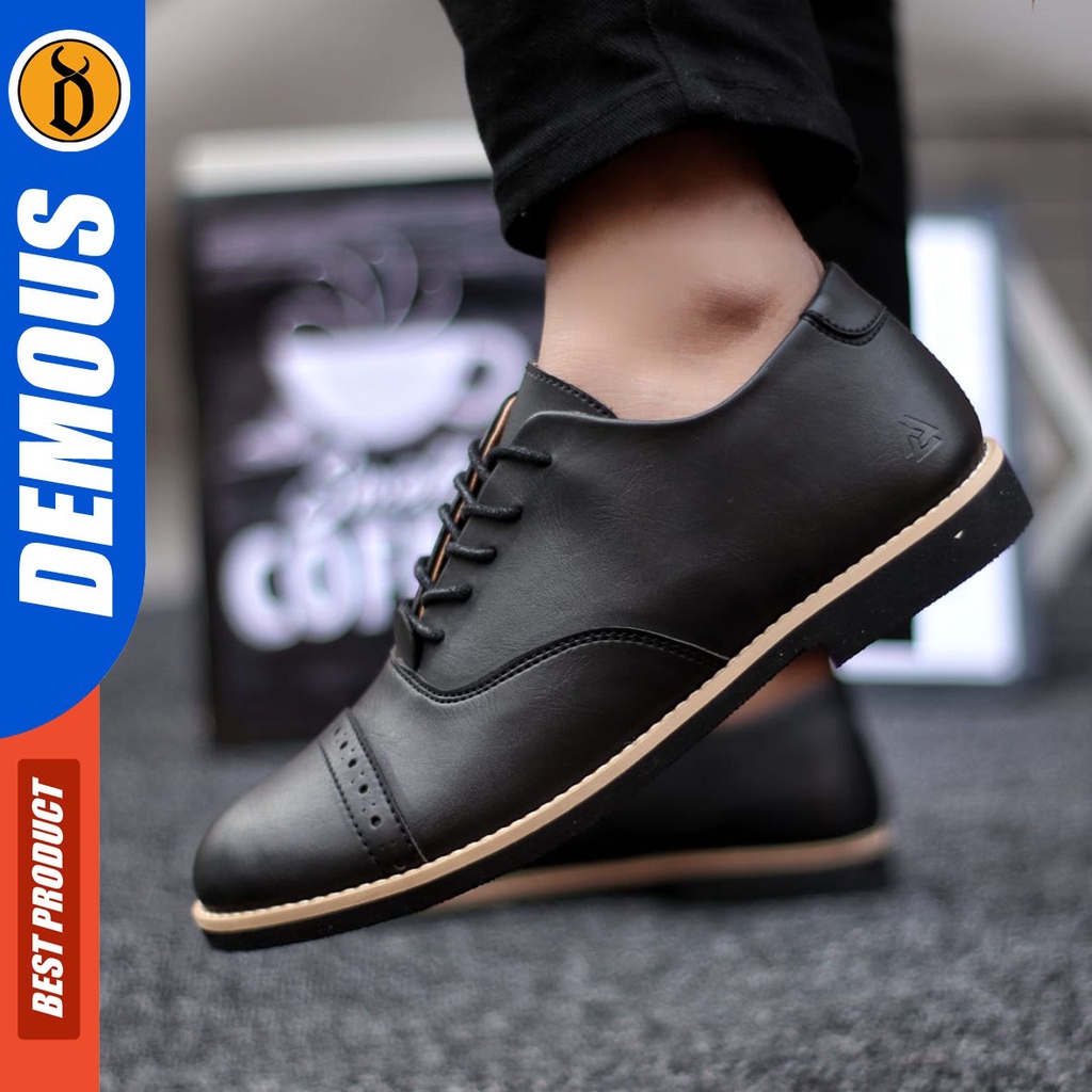 DEMOUS Sage - Sepatu Pantofel Formal Kerja Pria