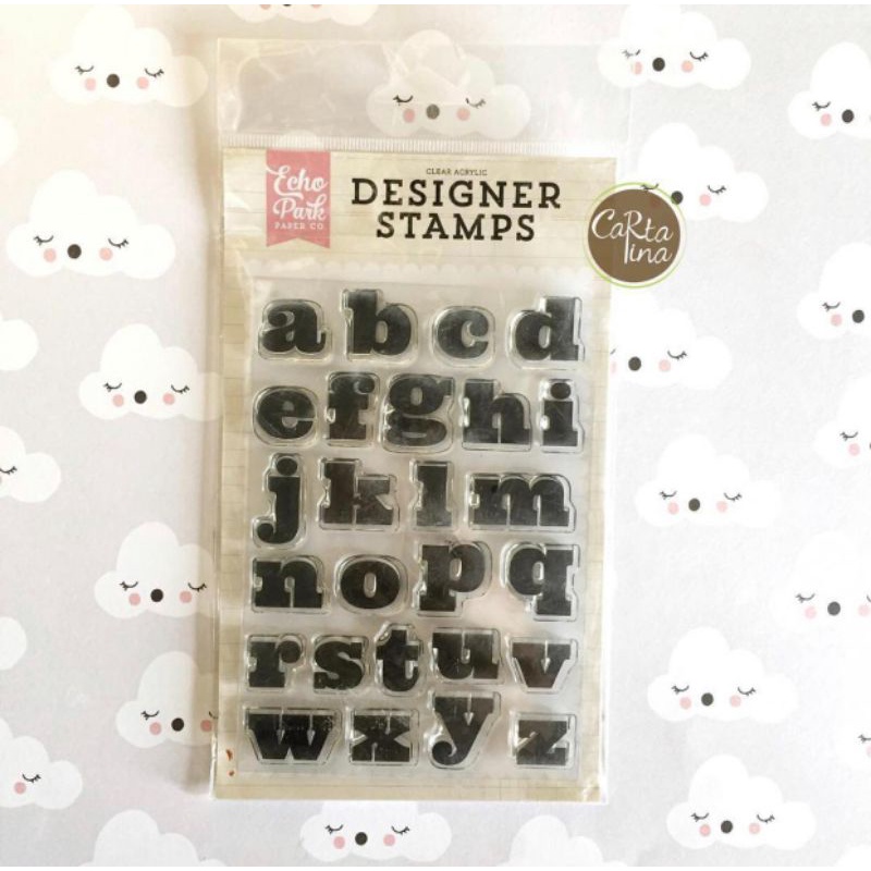 

Echo Park alphabet clear stamp scrapbook journal planner stempel huruf karet