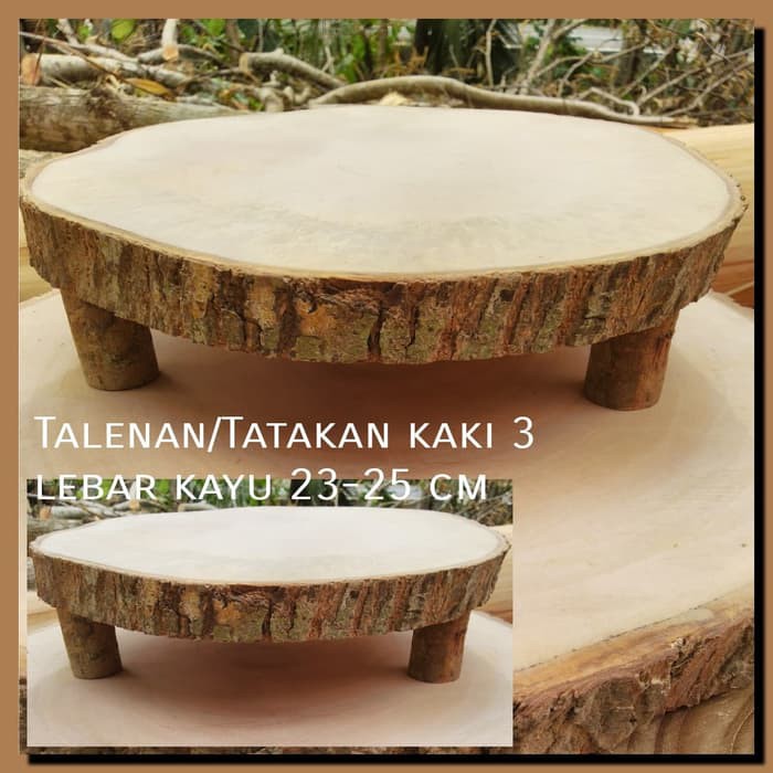 Talenan kayu Tatakan kaki tiga chopping board wedding cake stand