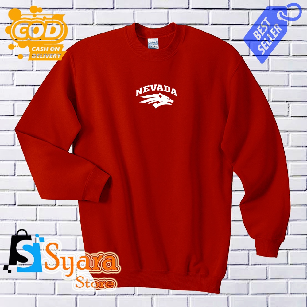 Syara Store. / Sweater Nevada Putih/ Sweater Distro / Crewneck Sweater / Swater wanita / Sweater Hoo