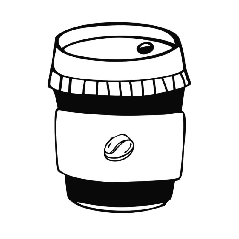 A Cup of Coffee Sticker CUTTING