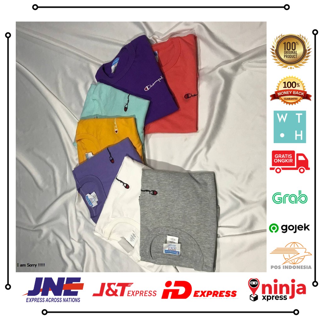 KAOS CHAMPION MINI LOGO (BORDIR) UNISEX ORIGINAL