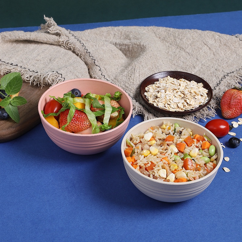 (COD) Mangkok Plastik Wheatstraw Plastic Bowl Mangkuk Warna MALL SHOPPING