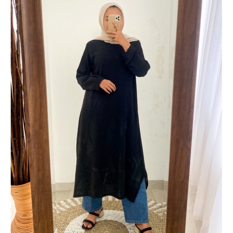 SAGITA LONGTUNIK - FLOTTILICIOUS / ATASAN MURAH / BAJU MUSLIM MURAH / TUNIK MURAH / TUNIK CRINKLE