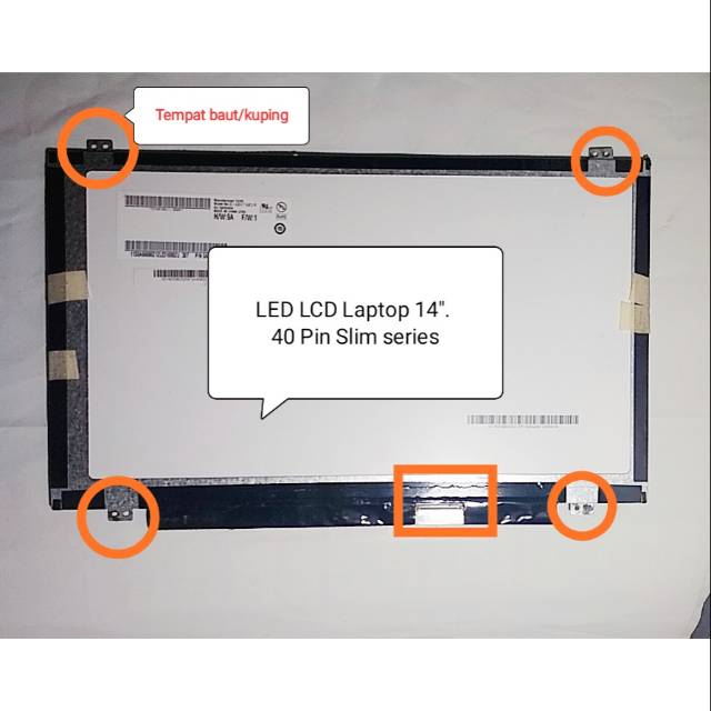 LCD LED laptop acer v5-431 v5-471 Lenovo g400 g400s 14 inch 40 pin Slim 14 Original asus x455l a455l