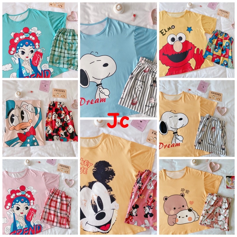 JC- Stelan Import Oversize Premium CP / Stelan wanita Import Terbaru / piyama wanita Import Cp