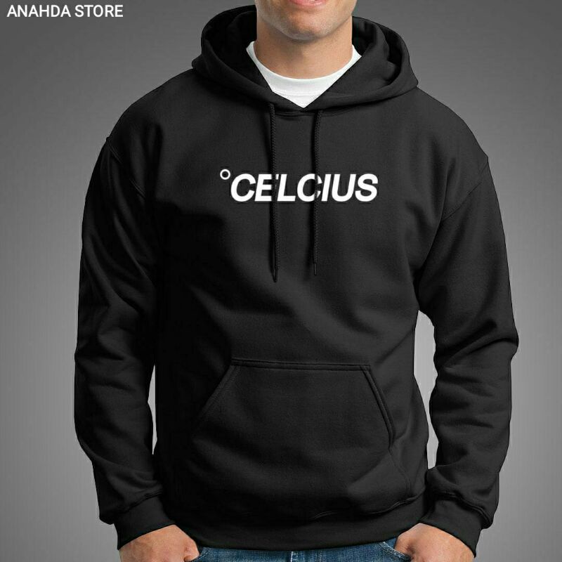 celcius jaket Hoodie special hitam C10052S terbaru °celcius putih ready