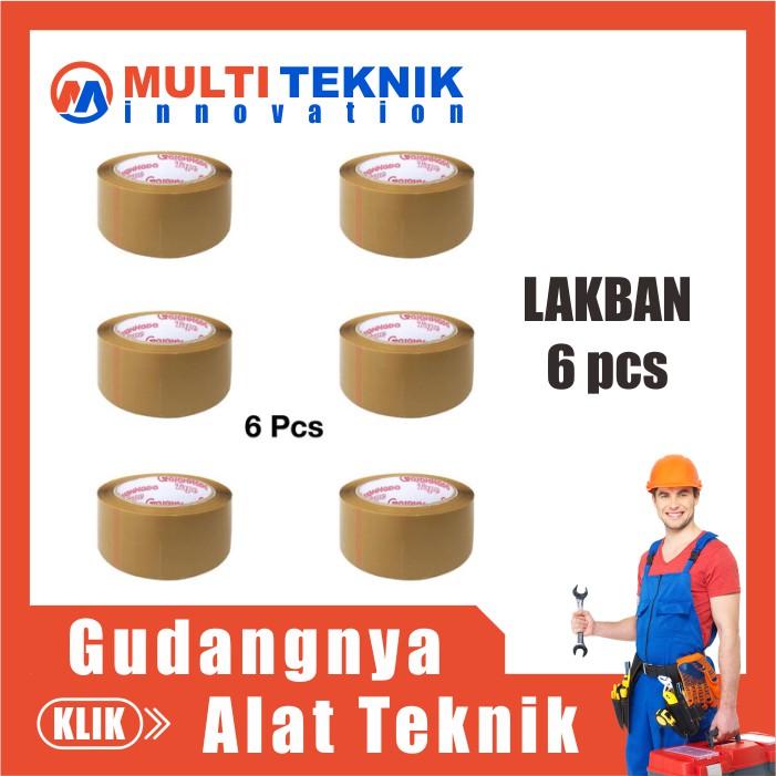 

Lakban Coklat Icolasi Selotip Solatip Solasi 6 pcs MT371