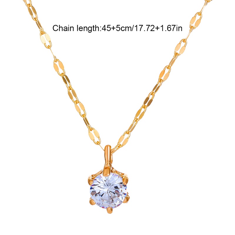 Kalung Choker S925 Silver Solid Dengan Liontin Berlian Zirconia Untuk Wanita