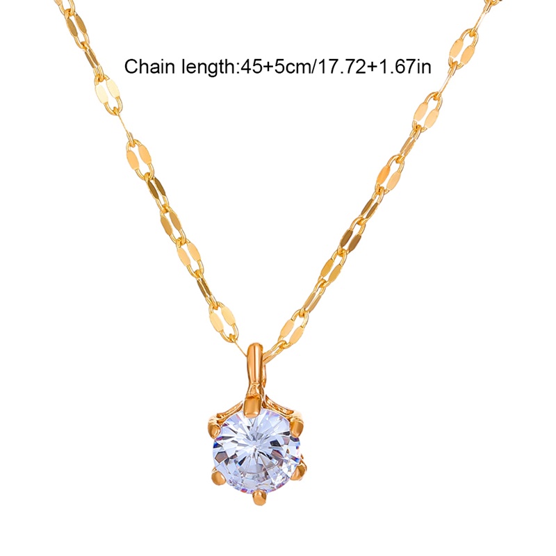 Kalung Choker S925 Silver Solid Dengan Liontin Berlian Zirconia Untuk Wanita