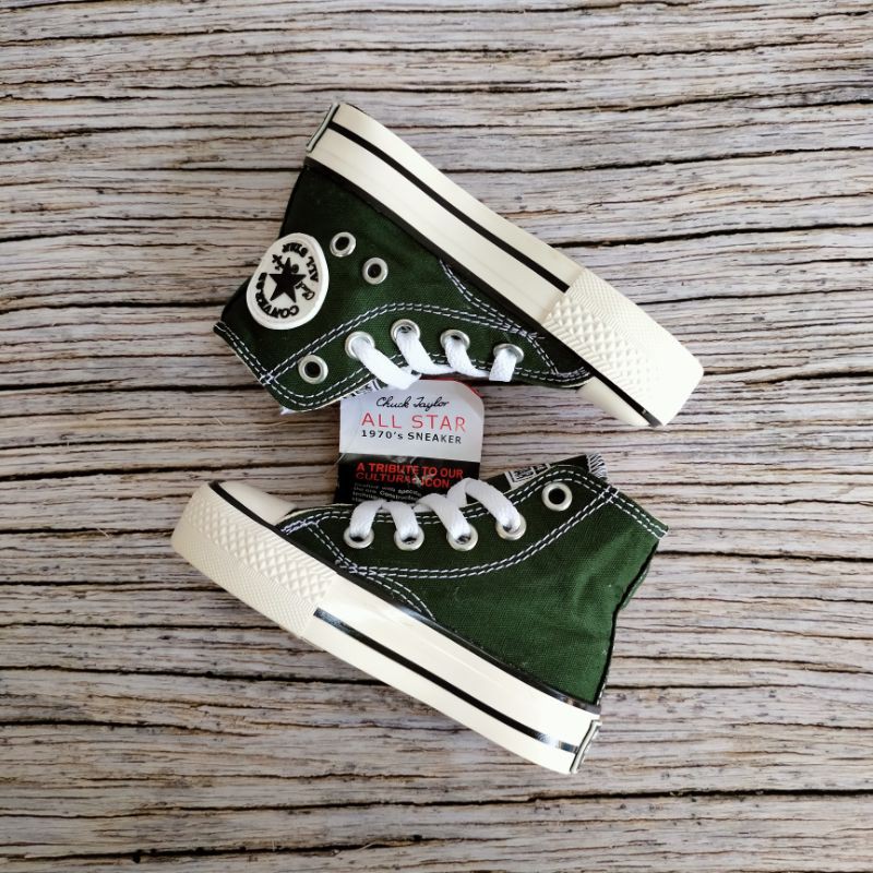 SEPATU ANAK CONVERSE ARMY 70S PREMIUM HIGH QUALITY CONVERSE ANAK HIJAU ARMY