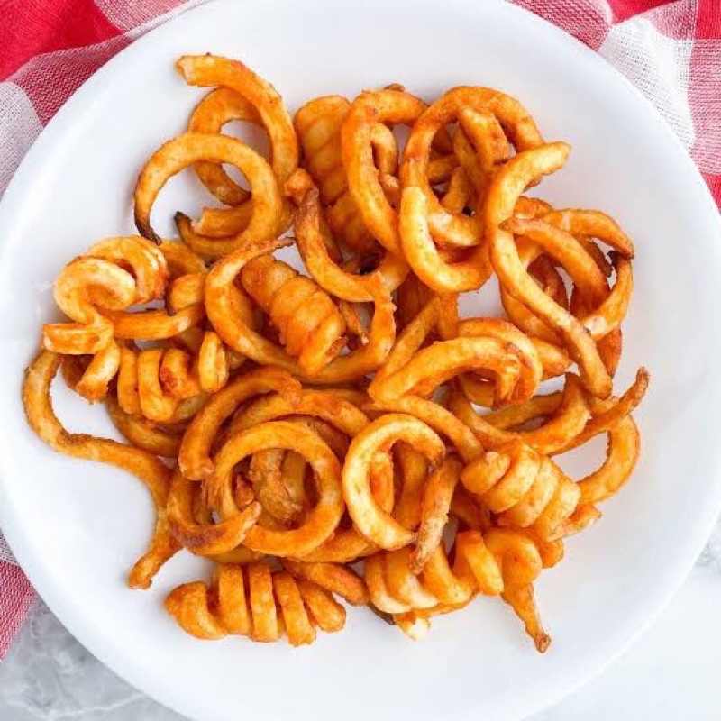 

Kentang Curly Keriting 1 Kg / Frozen Twister Fries Berbumbu