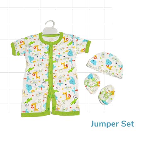 Jumper Set Katun Set Baju Bayi Jumper Full Print